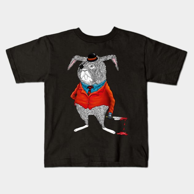 Rabbit Mafia Kids T-Shirt by gunberk